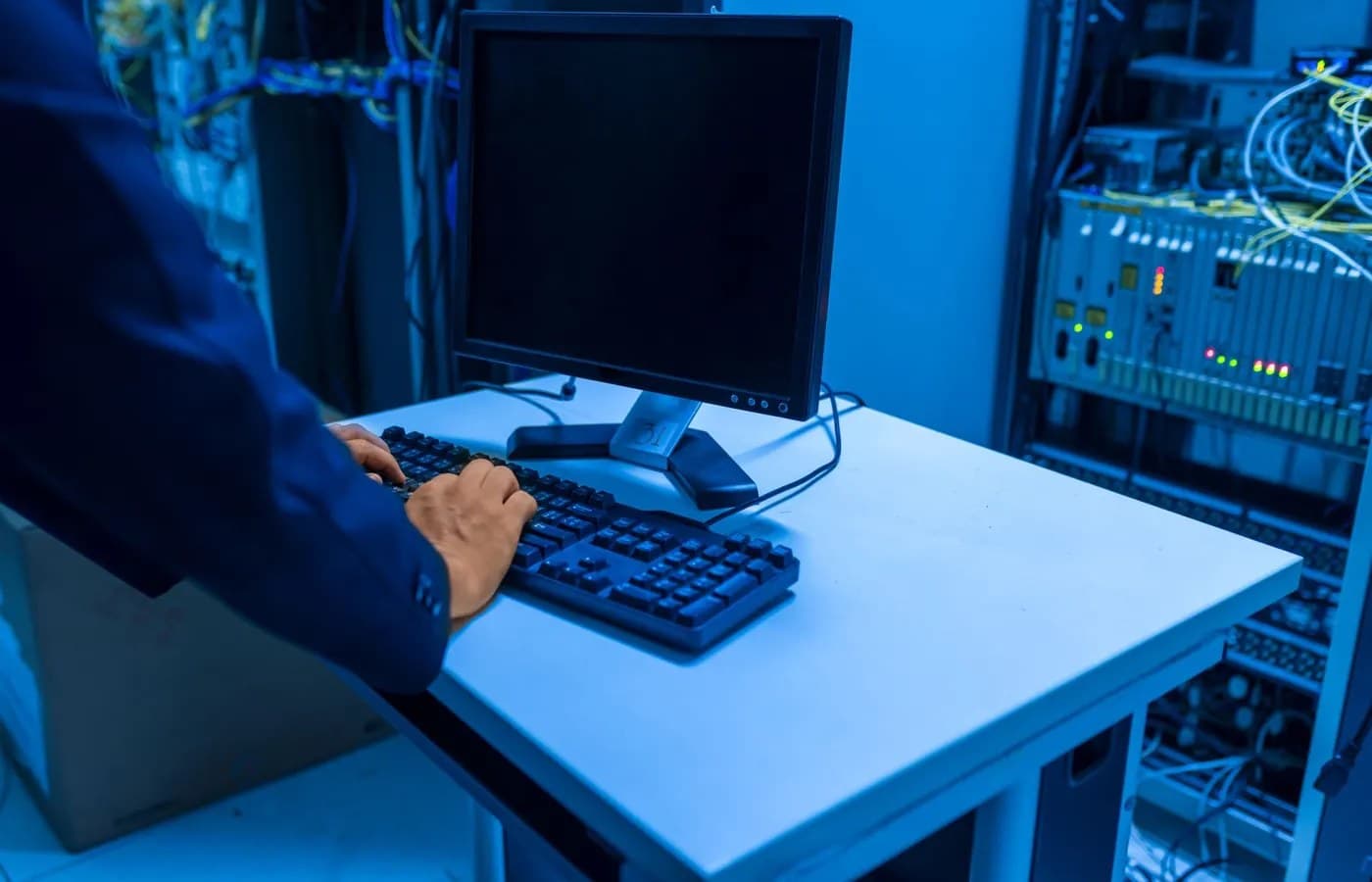 IT technician managing servers and business infrastructure
